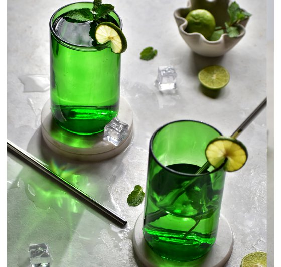 Recycled and Hand Crafted Wine Glasses Set of Two