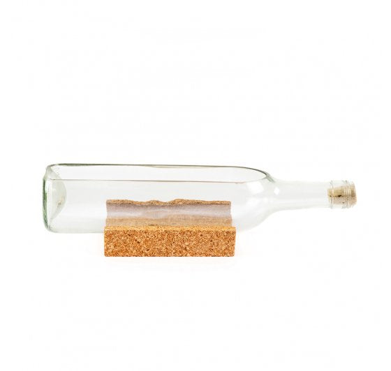 Hand Crafted Transparent Wine Bottle Platter