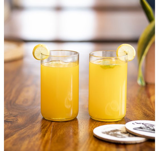 Sip your fav drink in style! Recycled wine bottle glasses set of two