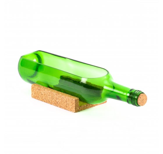 Wine Bottle Platter With Glasses