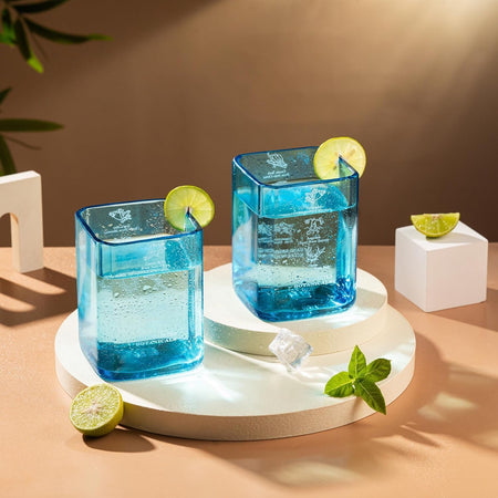 Handmade Upcycled Bombay Sapphire Gin Glasses
