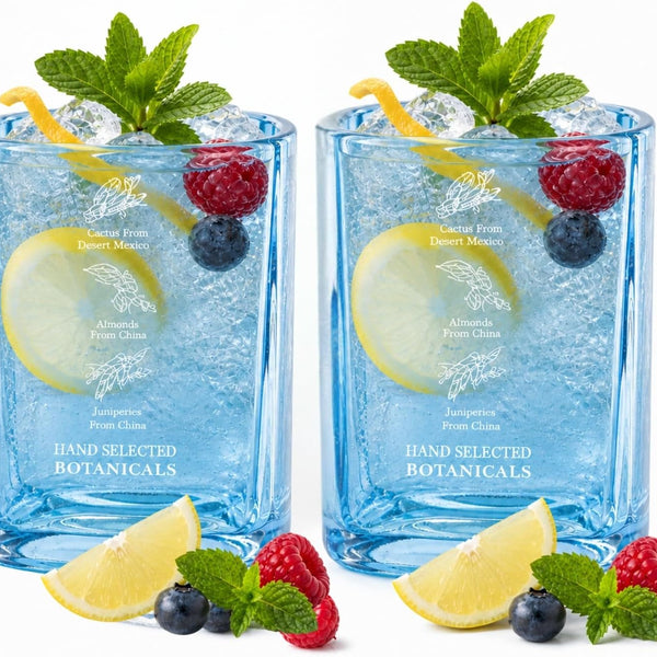 Imperfect Bombay Sapphire Gin Glasses β Upcycled Set of 2