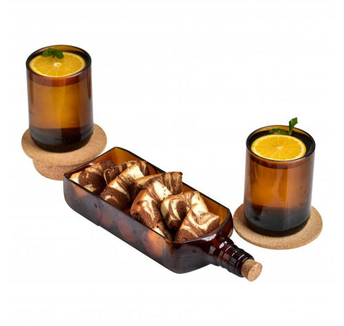 Load image into Gallery viewer, Ballantine Bottle Platter With Glasses