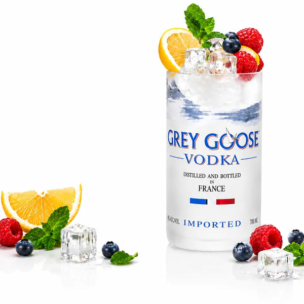 Grey Goose Vodka Glasses – Handmade Upcycled Cocktail Glassware (Pack of 1 Glass)