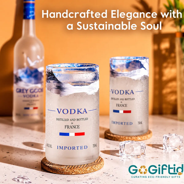 Imperfect Grey Goose Glasses – Upcycled Discounted Set of 2