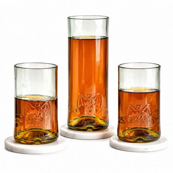 Bacardi Rum Glasses Set of 3 – Handmade Eco-Friendly Barware