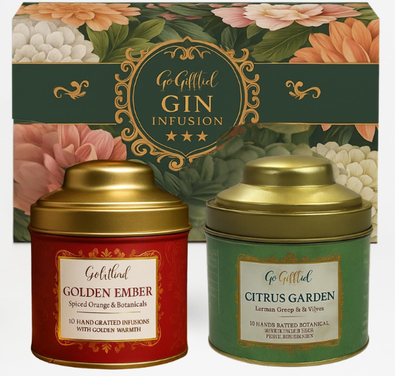 Botanical Gin Infusion Gift Box β Golden Ember & Citrus Garden DIY Gin Infusion Kit