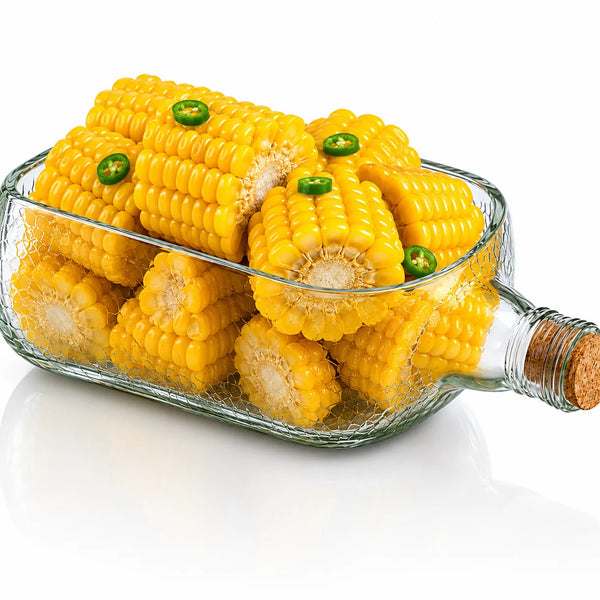 Upcycled Old Monk Glass Platter – Handmade Serving Tray for Snacks & Desserts