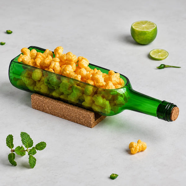 Upcycled Wine Bottle Platter β Handmade Recycled Glass Serving Tray