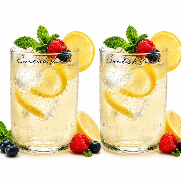 Absolut Vodka Glasses Set – Handmade Upcycled Cocktail Glassware