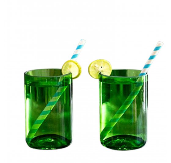Upcycled Wine Glasses Set of Two