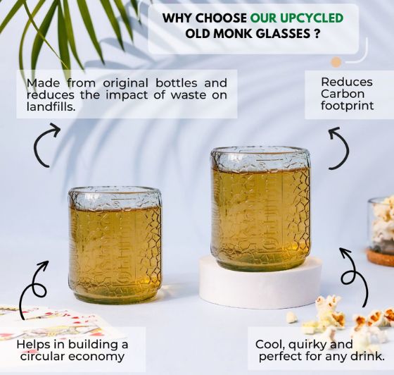 Old Monk Platter With Glasses