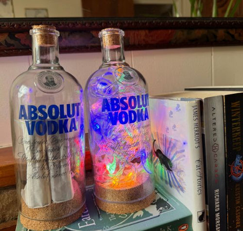 Load image into Gallery viewer, Upcycled Vodka Jars (Set of Two)