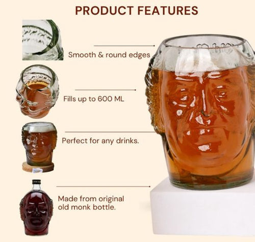 Load image into Gallery viewer, Old Monk Quirky Glass