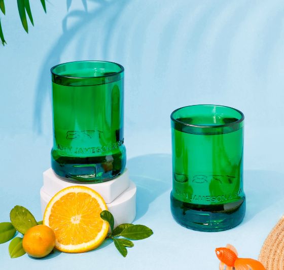 Upcycled Jameson Whisky Glasses (Set of Two)