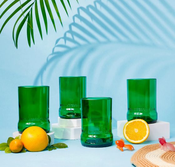 Upcycled Jameson Whisky Glasses (Set of Two)