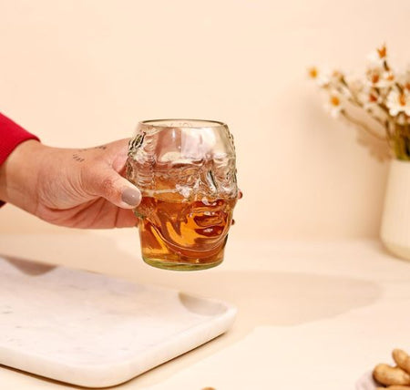 Upcycled Old Monk Quirky Glass – Handmade Eco-Friendly Barware