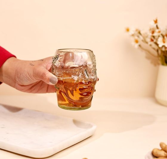 Upcycled Old Monk Quirky Glass – Handmade Eco-Friendly Barware