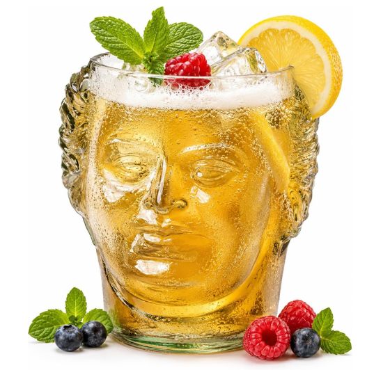 Upcycled Old Monk Quirky Glass – Handmade Eco-Friendly Barware