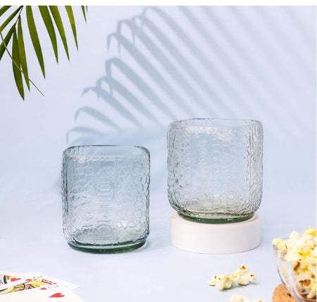 Upcycled Old Monk Rum Glasses – Handmade Eco-Friendly Bar Glasses