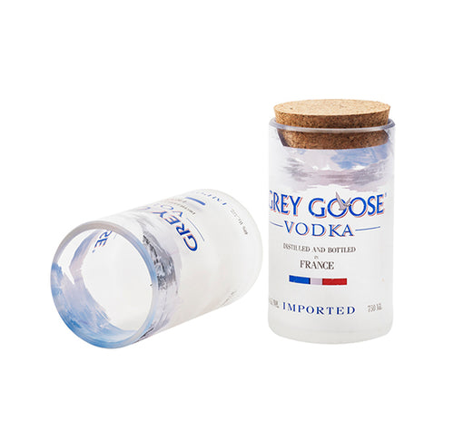 Load image into Gallery viewer, Grey Goose Bottle Jars (Set of Two)
