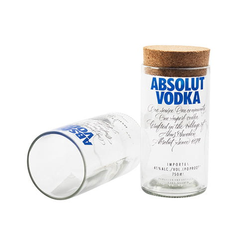 Load image into Gallery viewer, Absolut Top Cut Bottle Jars (Set of Two)