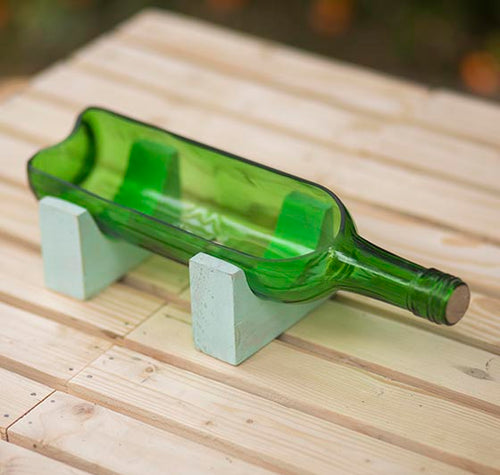 Load image into Gallery viewer, Wine Stand-Up Bottle Planter - Sea Green