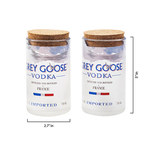 Load image into Gallery viewer, Grey Goose Bottle Jars (Set of Two)