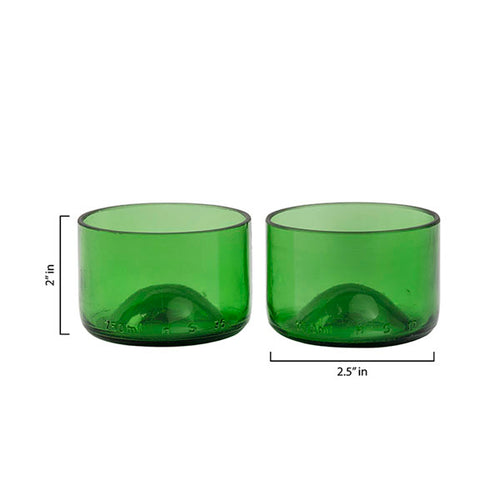 Load image into Gallery viewer, Recycled Green Wine Platter Serving Set