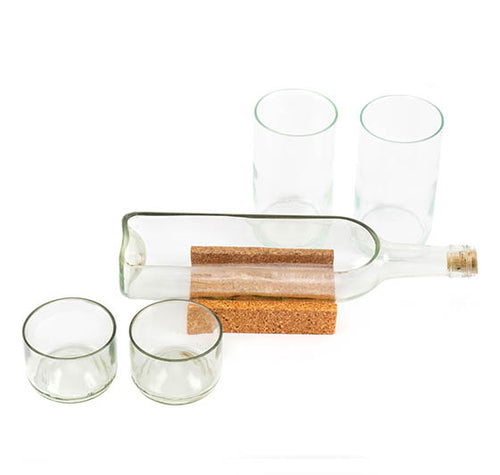 Load image into Gallery viewer, Transparent Wine Bottle Serving Set