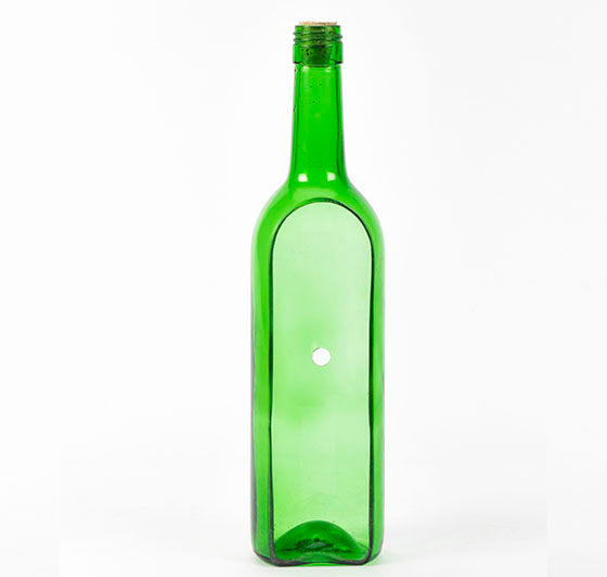 Wine Stand-Up Bottle Planter - Sea Green