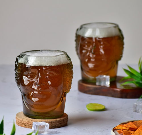 Load image into Gallery viewer, Stylish Old Monk Quirky Glasses Set of 2