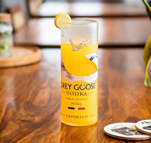 Load image into Gallery viewer, Safe and Sturdy Upcycled Grey Goose Vodka Glass