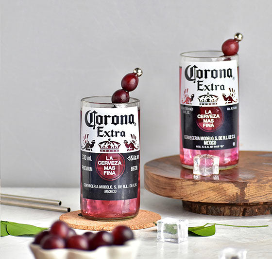 Safe - Upcycled Corona Beer Glasses Set of two