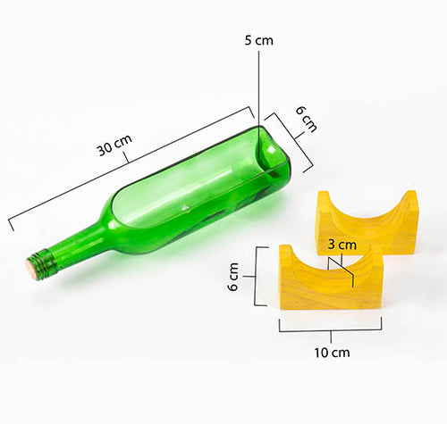 Load image into Gallery viewer, Wine Stand-Up Bottle Planter - Yellow
