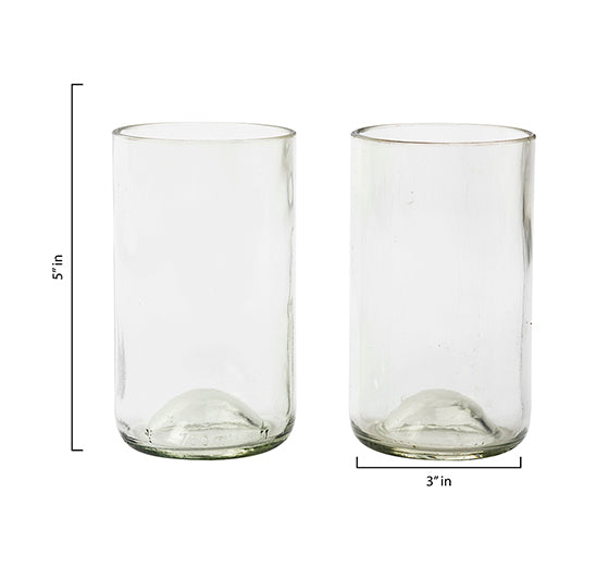 Sturday and Safe Wine Bottle Glasses Set of Two
