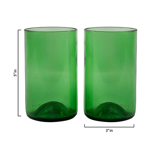 Load image into Gallery viewer, Green Wine Platter Serving Set - Edges have been Sanded, Grinded and Buffed to give a perfect finish