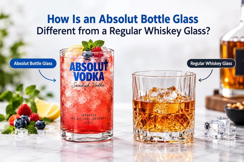 How Is an Absolut Bottle Glass Different from a Regular Whiskey Glass?