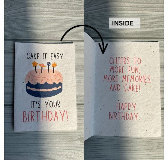 Seed Paper Set of 4 Plantable Birthday Greeting Cards