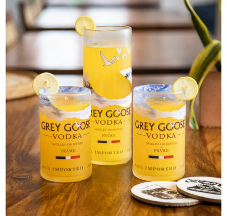 Grey Goose Glasses Set of 3 – Handmade Upcycled Cocktail Glassware