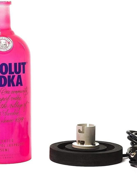 Upcycled Absolut Bottle Lamp with Gift Box – Handmade Table Lamp
