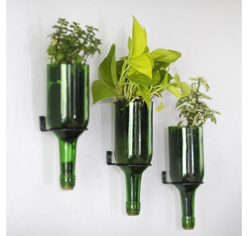 Load image into Gallery viewer, Wine Planters with Iron Stand (Set of 3)
