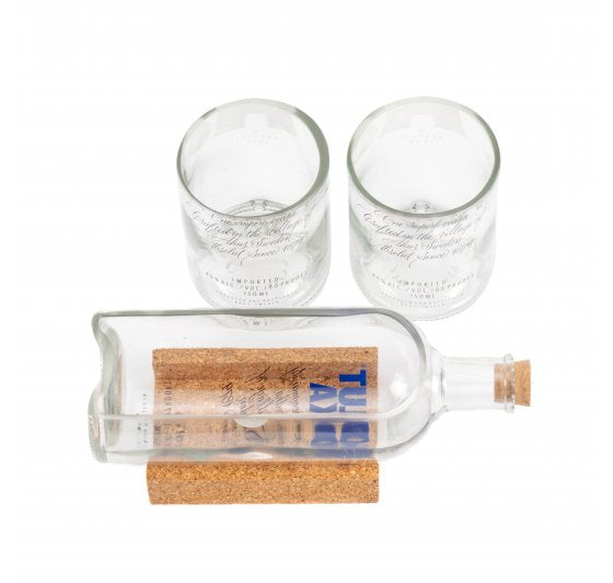 Absolut Platter and Glasses Set – Handmade Upcycled Cocktail Serveware