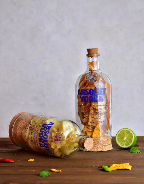 Load image into Gallery viewer, Upcycled Vodka Storage Jars Set of 2 – Handmade Glass Canisters
