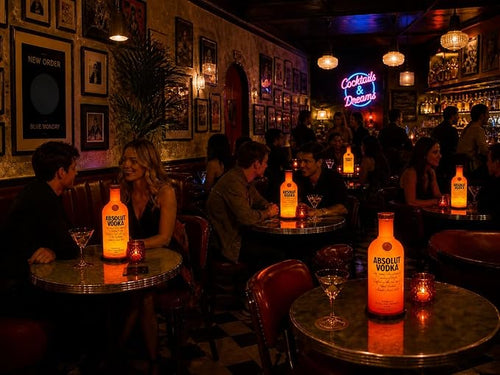 Load image into Gallery viewer, Unique Table Lamp Handmade from Upcycled Vodka Bottle with Wooden Base &amp; Light &amp; Gift Box
