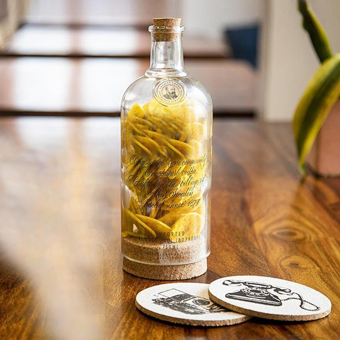 Upcycled Vodka Storage Jars Set of 2 – Handmade Glass Canisters