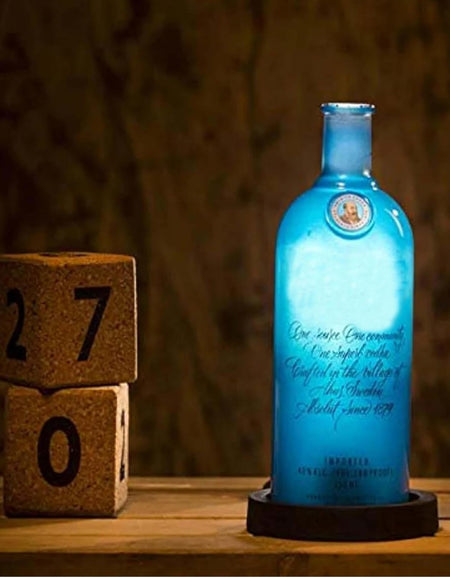 Upcycled Absolut Bottle Lamp with Gift Box – Handmade Table Lamp