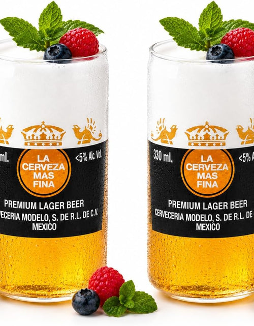 Load image into Gallery viewer, Upcycled Corona Beer Glasses Set of 2 – Handmade Eco-Friendly Barware
