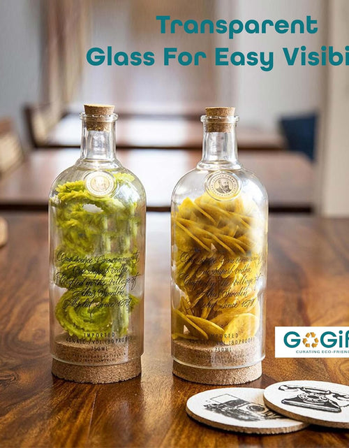 Load image into Gallery viewer, Upcycled Vodka Storage Jars Set of 2 – Handmade Glass Canisters

