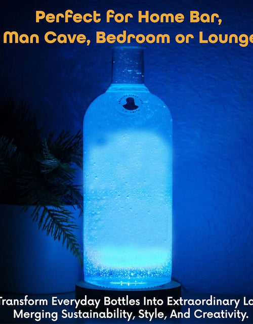 Load image into Gallery viewer, Upcycled Absolut Bottle Lamp with Gift Box – Handmade Table Lamp
